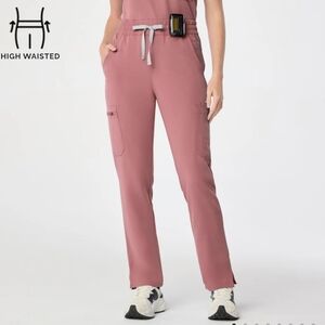 Figs Yola Original High Waist Scrub pants,Mauve,L